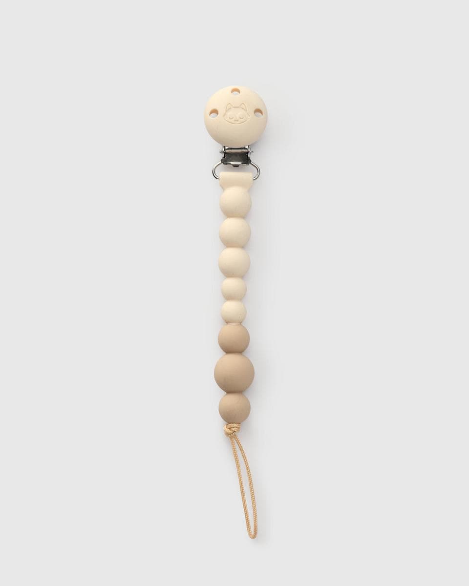 Loulou Lollipop OneC™ Silicone Pacifier Clip - Coconut Milk