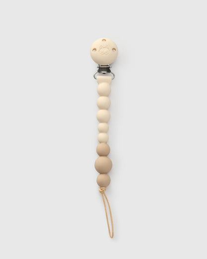 Loulou Lollipop OneC™ Silicone Pacifier Clip - Coconut Milk