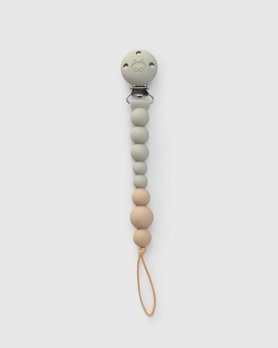 Loulou Lollipop OneC™ Silicone Pacifier Clip - Grey