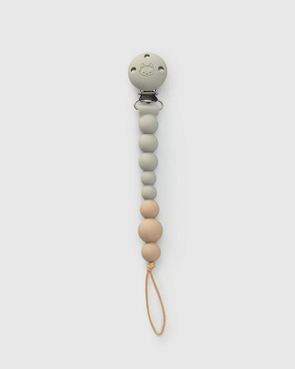 Loulou Lollipop OneC™ Silicone Pacifier Clip - Grey