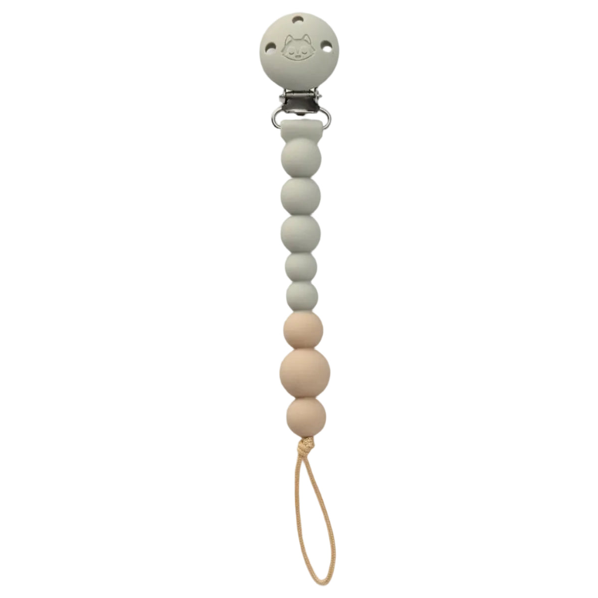 Loulou Lollipop OneC™ Silicone Pacifier Clip - Grey