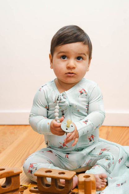 Loulou Lollipop OneC™ Silicone Pacifier Clip - Grey - Image 4