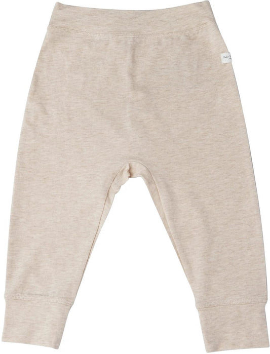 Loulou Lollipop Pants in TENCEL - Heather Oatmeal (0-3 M) - BA5003UB-HOA-1