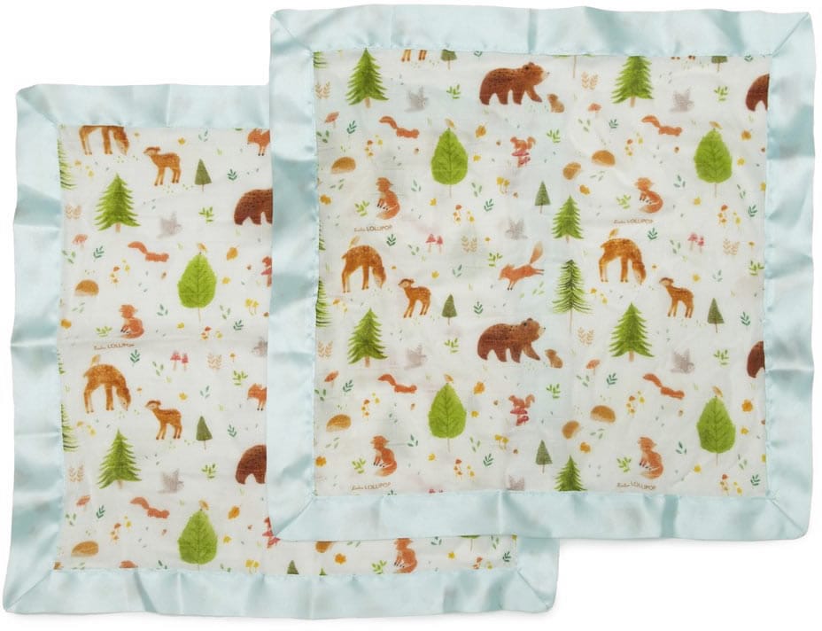 Loulou Lollipop Security Blanket 2-Pack - Forest Friends - SCBLKFORFDS
