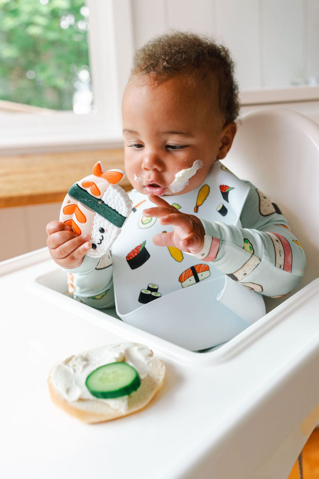 Loulou Lollipop Silicone Bib Printed - Sushi - Image 2