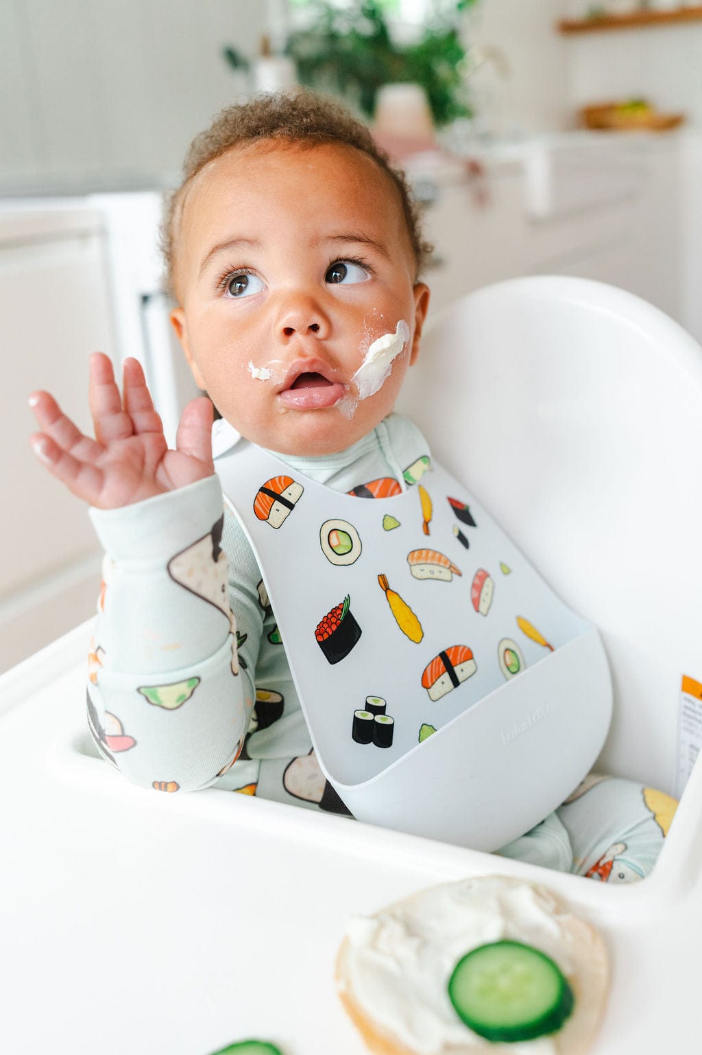 Loulou Lollipop Silicone Bib Printed - Sushi - Image 4
