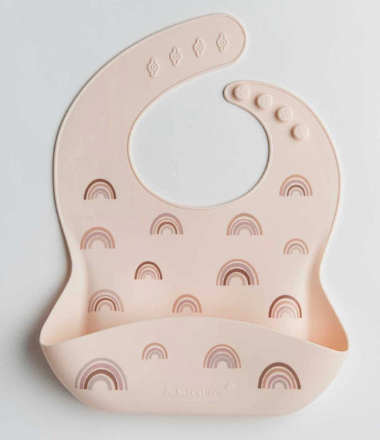Loulou Lollipop Silicone Bib - Rainbow