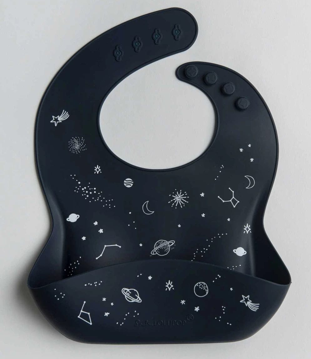Loulou Lollipop Silicone Bib - Space - SILBIBSPACE