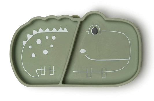 Loulou Lollipop Silicone Snack Plate - Born to be Wild - Alligator - SPL-001-SAG