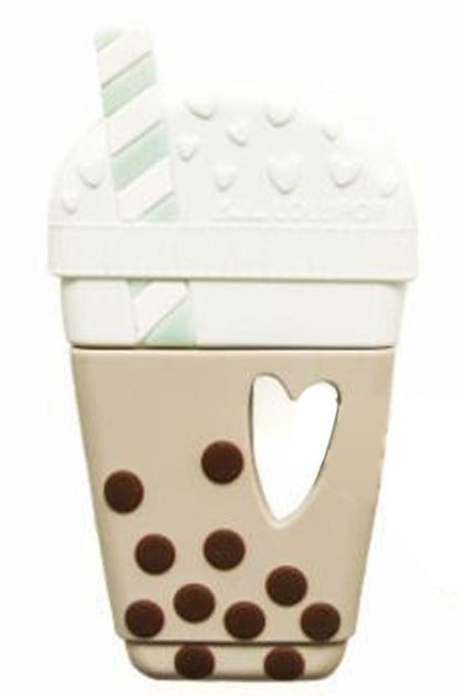 Loulou Lollipop Silicone Teether - Bubble Milk Tea - Taupe/Brown - NATBBT