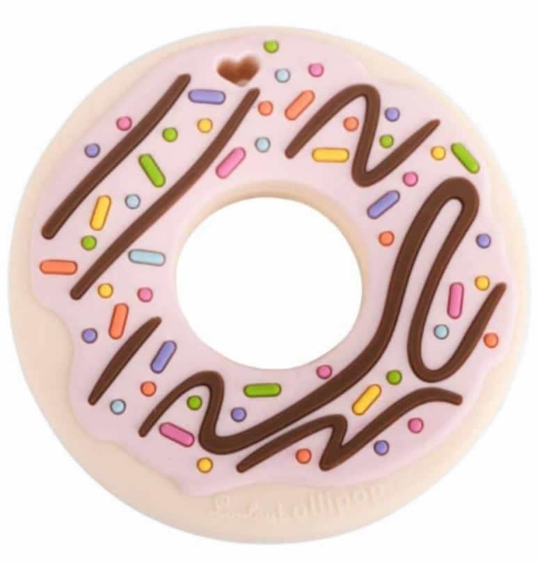 Loulou Lollipop Silicone Teether - Donut/Pink - PKDONUT