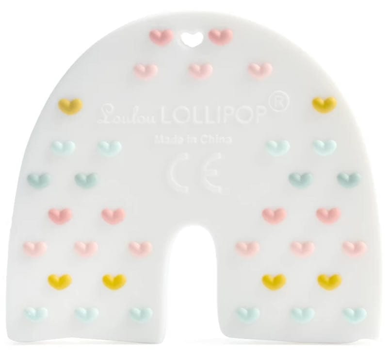 Loulou Lollipop Silicone Teether - Pastel Rainbow - RBPSTL