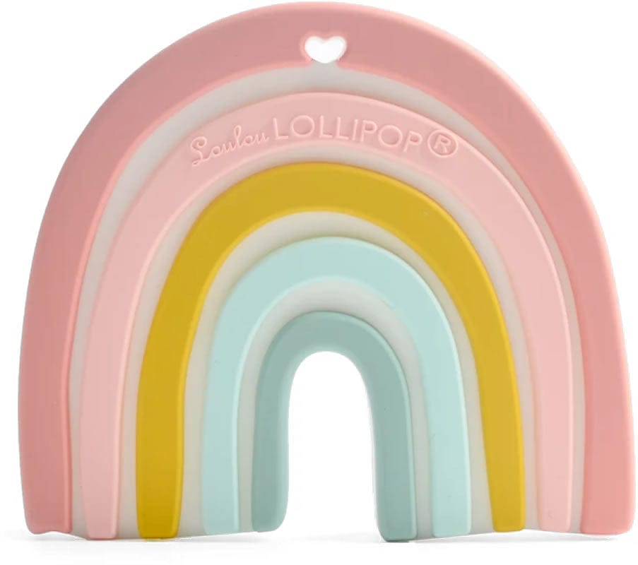 Loulou Lollipop Silicone Teether - Pastel Rainbow - RBPSTL