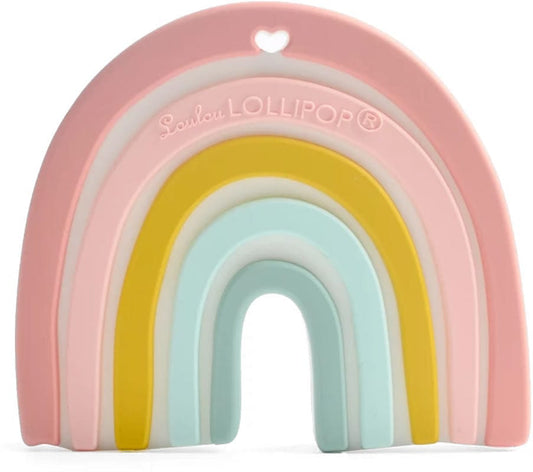 Loulou Lollipop Silicone Teether - Pastel Rainbow - RBPSTL