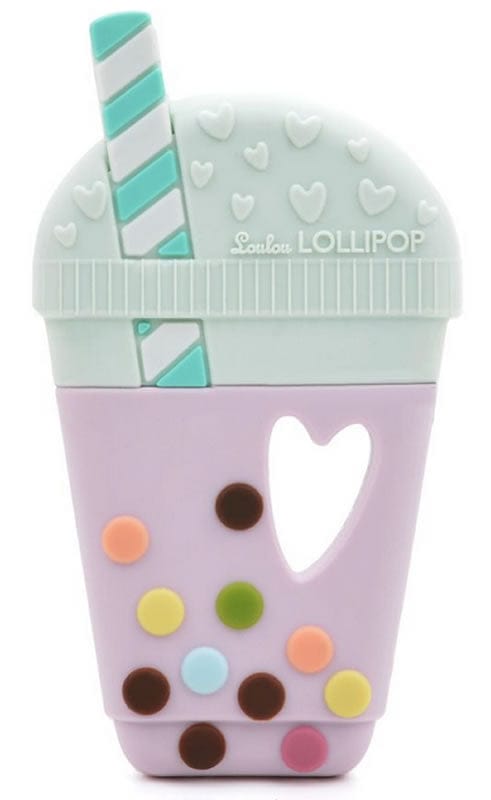 Loulou Lollipop Silicone Teether - Taro Milk Tea - Purple - BBT
