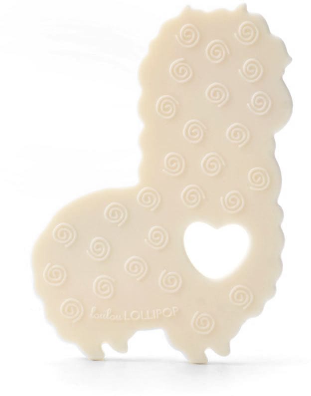 Loulou Lollipop Silicone Teether with Clip - Llama - LLAMASET
