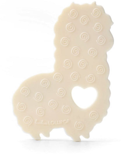 Loulou Lollipop Silicone Teether with Clip - Llama - LLAMASET