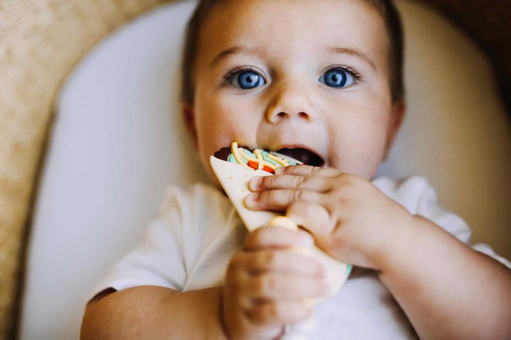 Loulou Lollipop Silicone Teether with Clip - Taco - TACOSET
