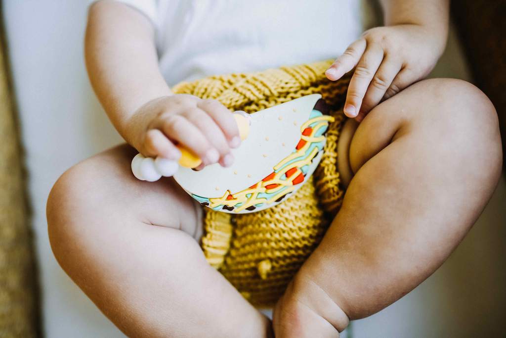 Loulou Lollipop Silicone Teether with Clip - Taco - TACOSET
