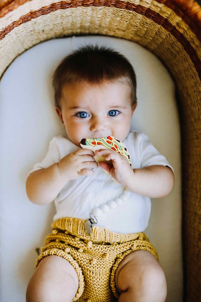 Loulou Lollipop Silicone Teether with Clip - Taco - TACOSET