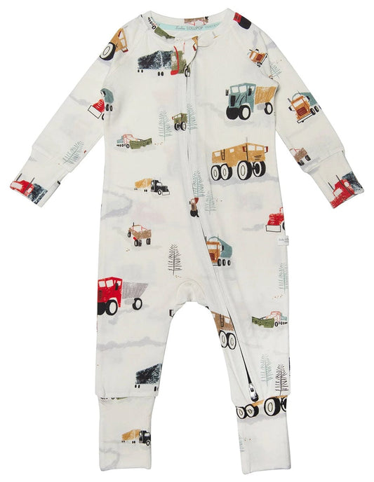 Loulou Lollipop Sleeper - Happy Trucks (0-3 M)