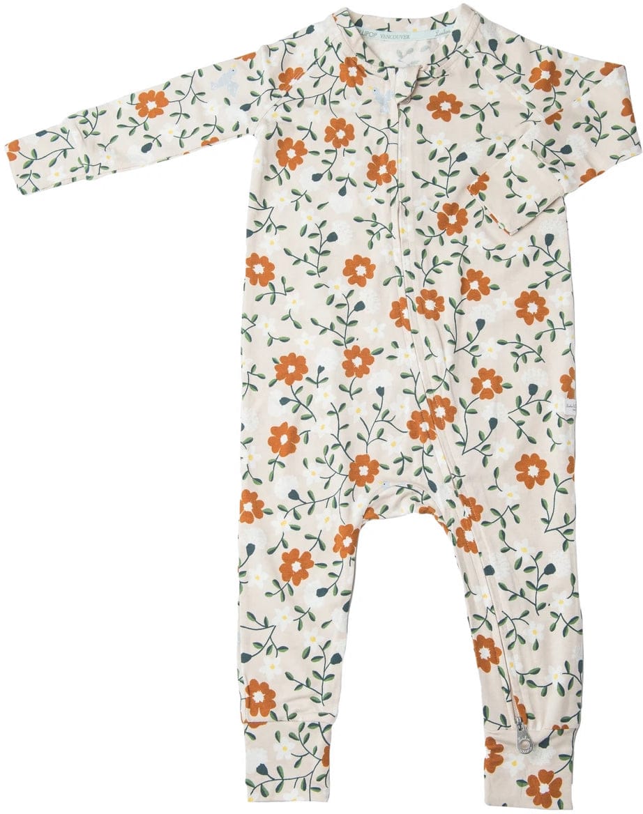 Loulou Lollipop Sleeper in TENCEL - Flower Vine (3-6 M) - BA1002UB-FVN-2