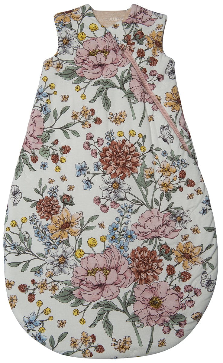 Loulou Lollipop TENCEL Sleep Bag 2.5 Tog, 6-18 Months - Secret Garden - BA9005UB-SGD-18