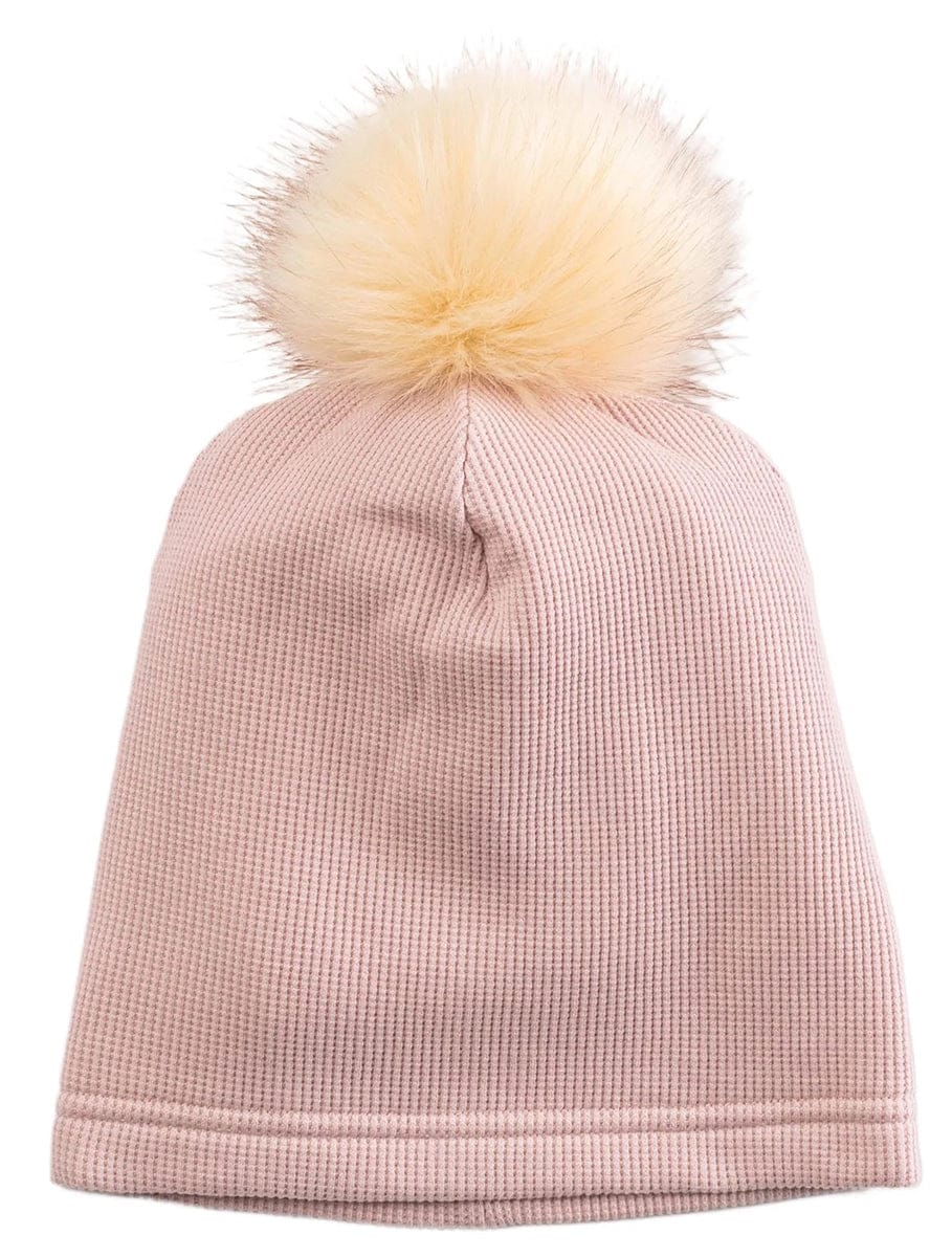 Loulou Lollipop Waffle Pom Pom Hat, 12-24 Months - Blush Pink - BA7001U-BLP-8