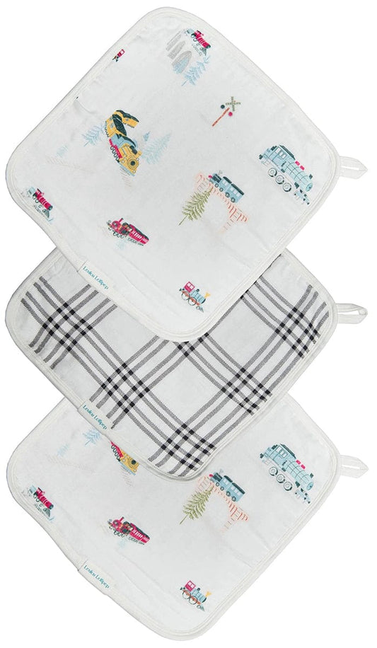 Loulou Lollipop Washcloth 3-Piece Set - All Aboard - WASHAAB