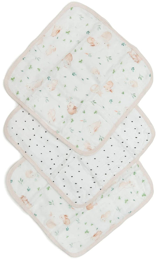 Loulou Lollipop Washcloth 3-Piece Set - Bunny Meadow - WASHBUNNY