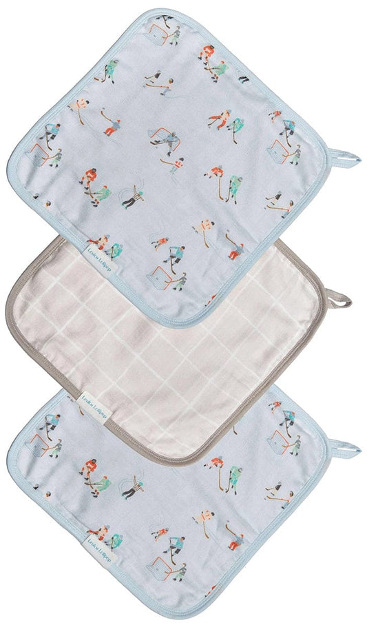 Loulou Lollipop Washcloth 3-Piece Set - Ice hockey