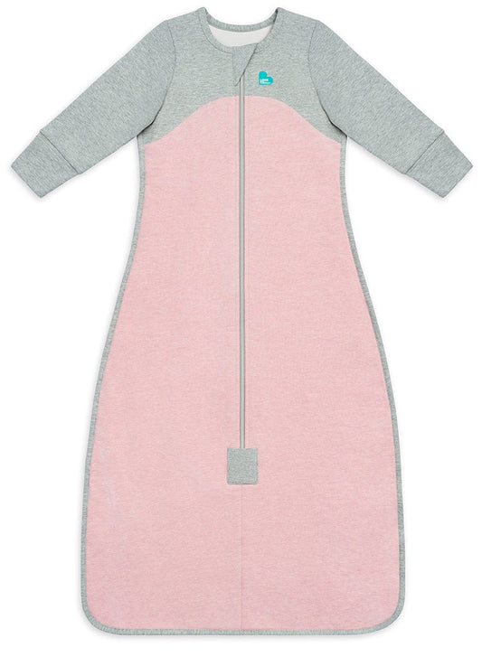 Love To Dream Long Sleeve Sleep Bag Organic Cotton Fleece Mild, 18-36 M - Dusty Pink Marl - L31-19-001-DPK-18-36M