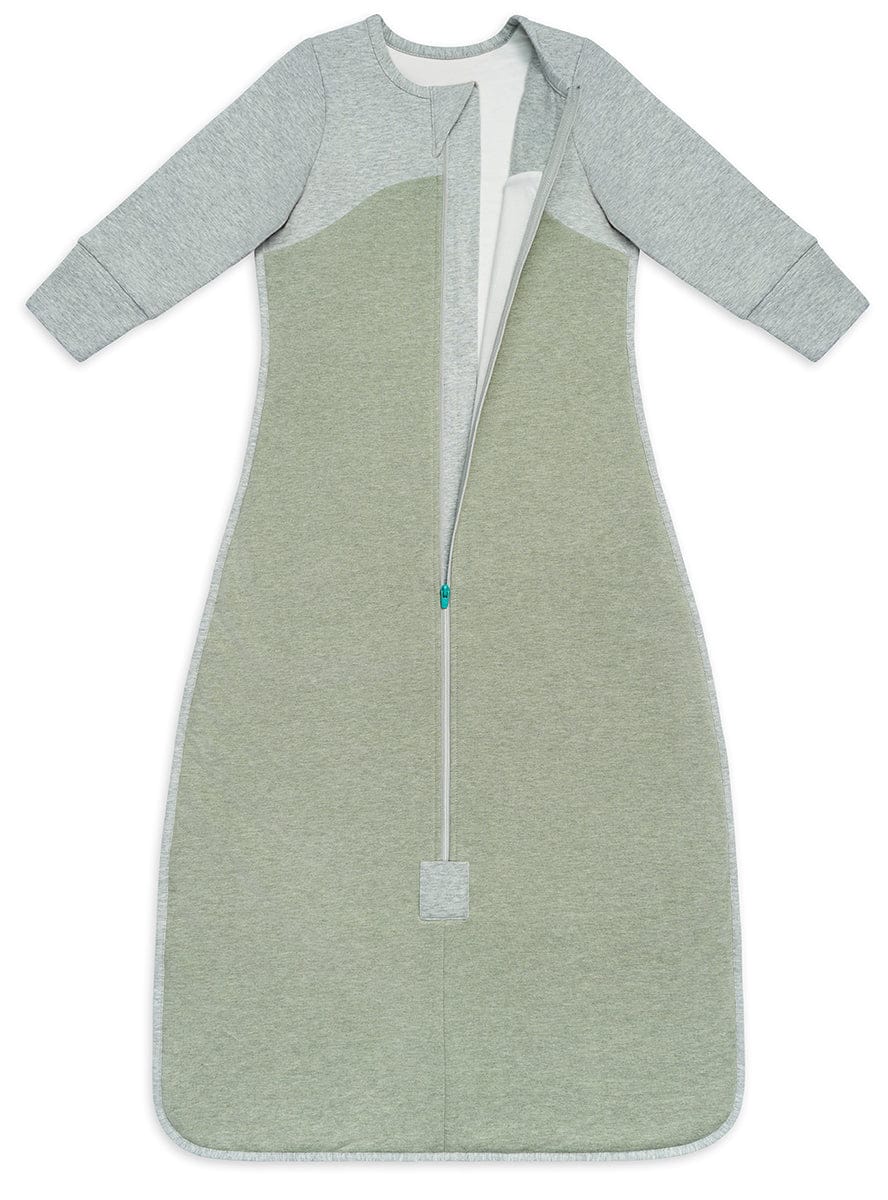 Love To Dream Long Sleeve Sleep Bag Organic Cotton Fleece Mild, 18-36 M - Olive Marl - L31-19-001-OLV-18-36M