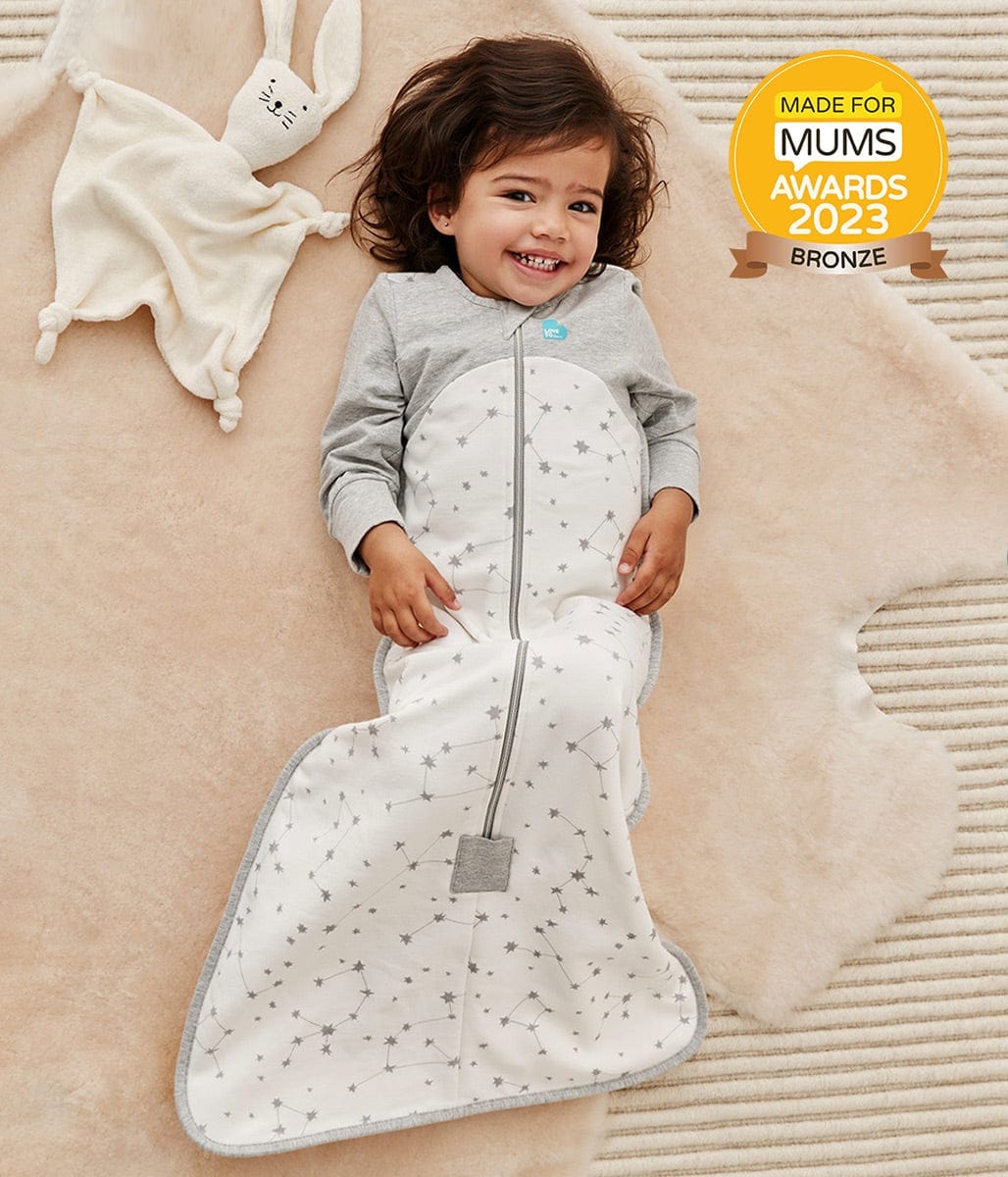 Love To Dream Long Sleeve Sleep Bag Organic Cotton Fleece Mild, 18-36 M - Stellar White - L31-19-265-WHT-18-36M