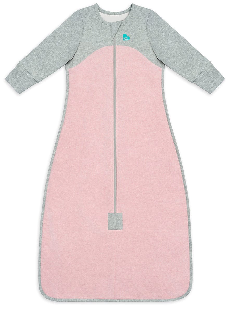 Love To Dream Long Sleeve Sleep Bag Organic Cotton Fleece Mild, 6-18 M - Dusty Pink Marl - L31-19-001-DPK-6-18M