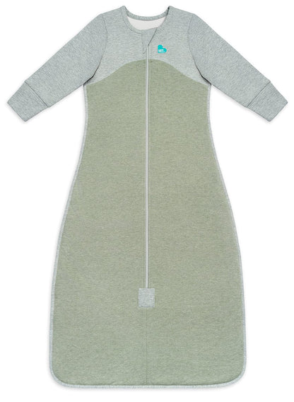Love To Dream Long Sleeve Sleep Bag Organic Cotton Fleece Mild, 6-18 M - Olive Marl - L31-19-001-OLV-6-18M