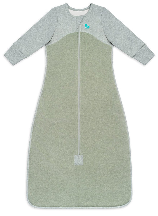 Love To Dream Long Sleeve Sleep Bag Organic Cotton Fleece Mild, 6-18 M - Olive Marl - L31-19-001-OLV-6-18M