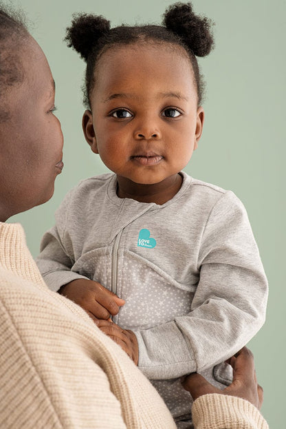Love To Dream Long Sleeve Sleep Bag Original Cotton Moderate, 6-18 M - Stardust Grey - L31-01-242-GRY-6-18M