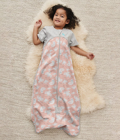 Love To Dream Short Sleeve Sleep Bag Organic Cotton Mild, 18-36 M - Doves Dusty Pink - L30-19-250-DPK-18-36M