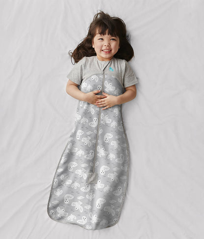 Love To Dream Short Sleeve Sleep Bag Organic Cotton Mild, 18-36 M - Doves Grey - L30-19-250-GRY-18-36M