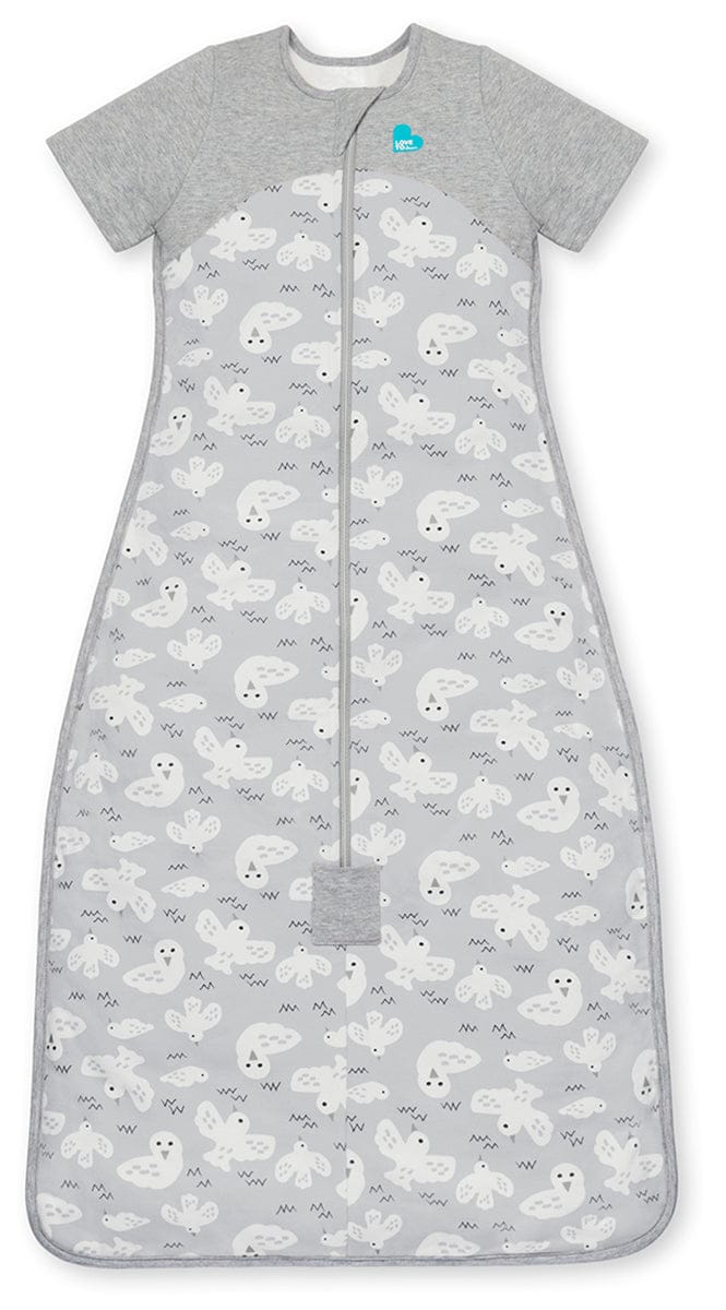 Love To Dream Short Sleeve Sleep Bag Organic Cotton Mild, 18-36 M - Doves Grey - L30-19-250-GRY-18-36M