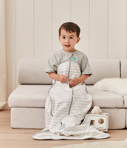 Love To Dream Short Sleeve Sleep Bag Organic Cotton Mild, 18-36 M - Dreamer White - L30-19-247-WHT-18-36M