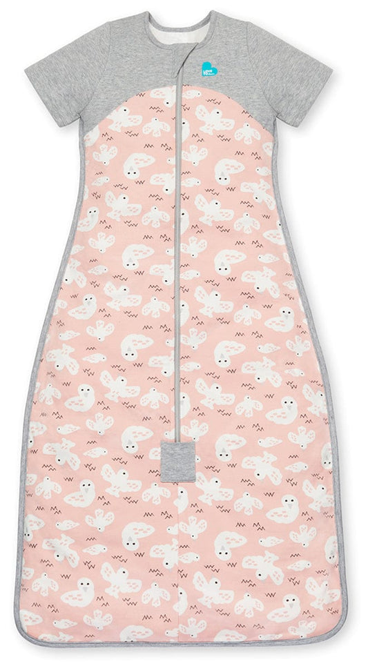 Love To Dream Short Sleeve Sleep Bag Organic Cotton Mild, 6-18 M - Doves Dusty Pink - L30-19-250-DPK-6-18M