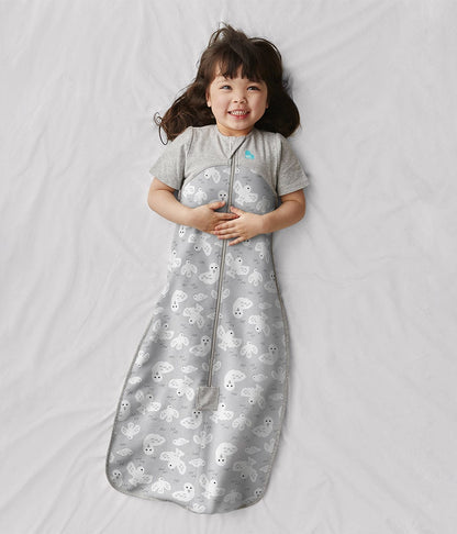 Love To Dream Short Sleeve Sleep Bag Organic Cotton Mild, 6-18 M - Doves Grey - L30-19-250-GRY-6-18M