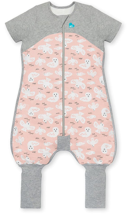 Love To Dream Short Sleeve Sleep Suit Organic Cotton Mild, 24-36 M - Doves Dusty Pink - L40-19-250-DPK-24M