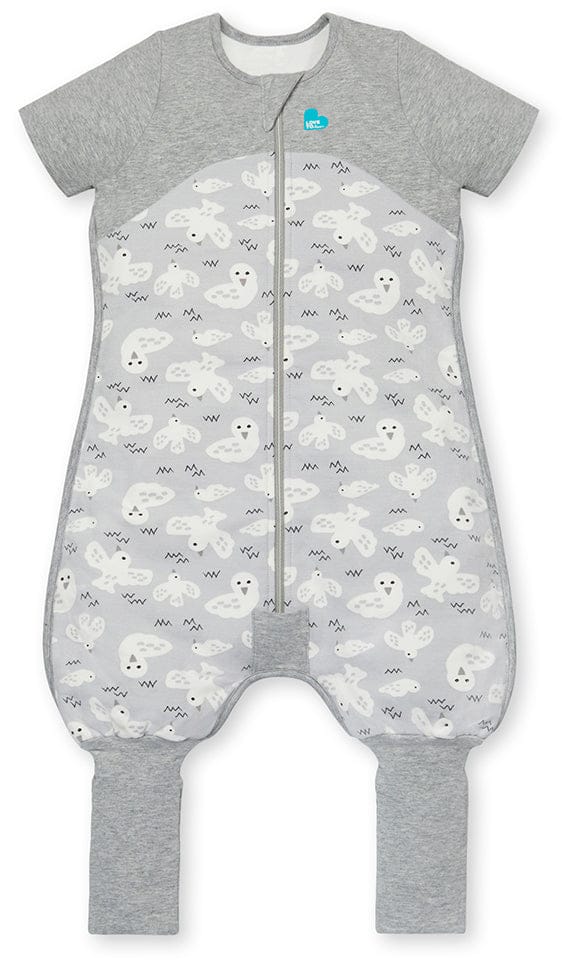Love To Dream Short Sleeve Sleep Suit Organic Cotton Mild, 24-36 M - Doves Grey - L40-19-250-GRY-24M