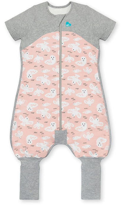 Love To Dream Short Sleeve Sleep Suit Organic Cotton Mild, 6-12 M - Doves Dusty Pink - L40-19-250-DPK-6M