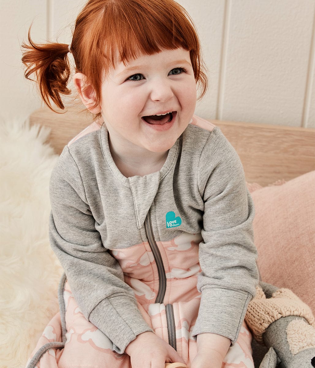 Love To Dream Sleep Bag Quilted Cotton 2.5 TOG, 18-36 M - Daydream Dusty Pink - L30-29-254-DPK-18-36M