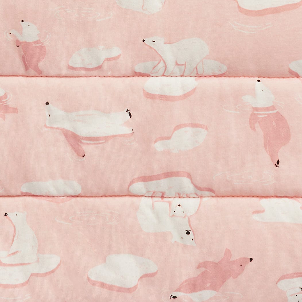 Love To Dream Sleep Bag Quilted Cotton 3.5 TOG, 6-18 M - South Pole Dusty Pink - L30-28-268-DPK-6-18M