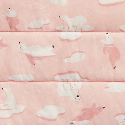 Love To Dream Sleep Bag Quilted Cotton 3.5 TOG, 6-18 M - South Pole Dusty Pink - L30-28-268-DPK-6-18M